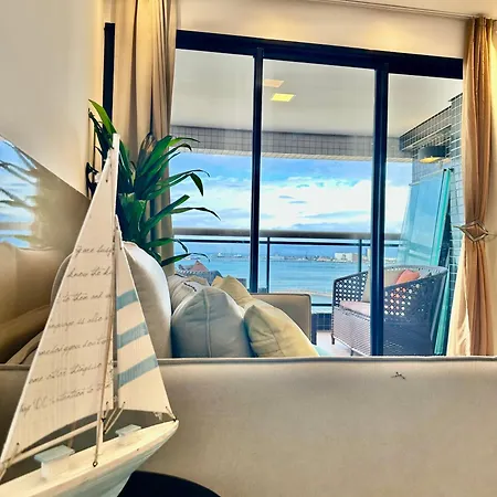 Apartamento Ed Landscape Luxo De 2 Quartos Frente Mar *