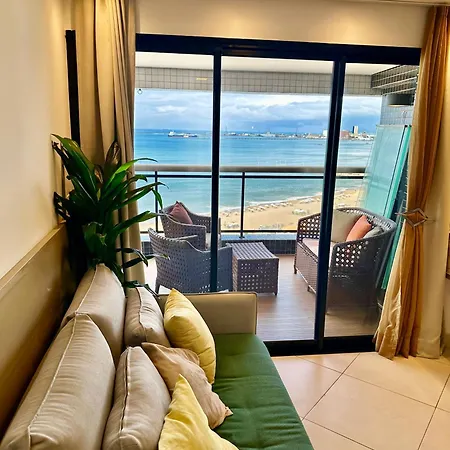 Apartamento Ed Landscape Luxo De 2 Quartos Frente Mar *
